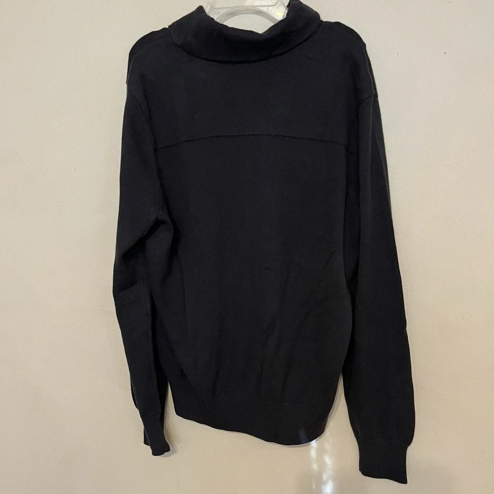 Banana Republic Shawl Neck Button Up Sweater Navy Blue Men Large Pima Cotton NWT